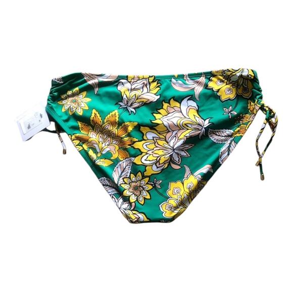 Gibson Latimer NWT Side Cinched Drawstring Green Yellow Tan White Floral Prt XL - Picture 4 of 10